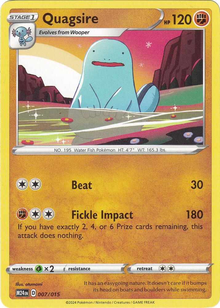 Pokemon Quagsire 7/15 McDonald's Collection 2024
