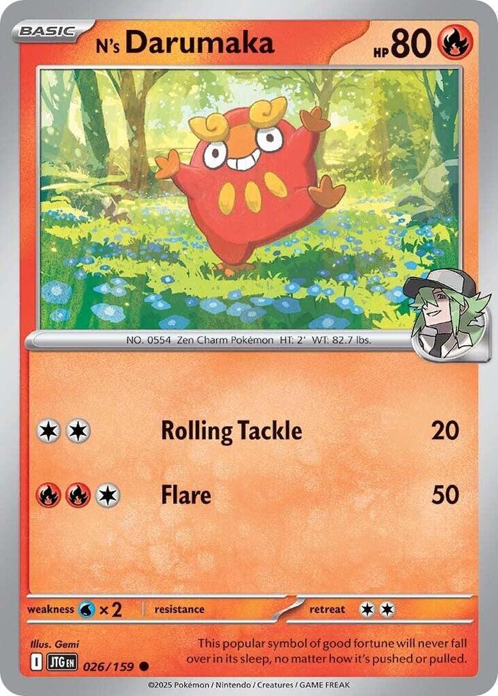 Pokemon N's Darumaka 26/159 Journey Together