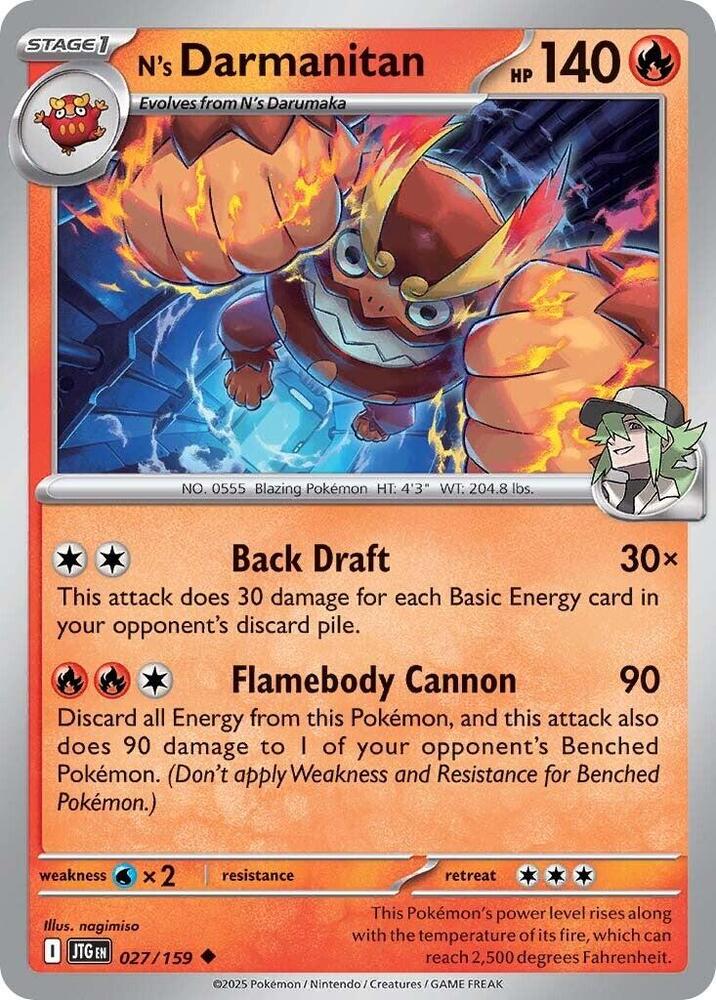Pokemon N's Darmanitan 27/159 Journey Together