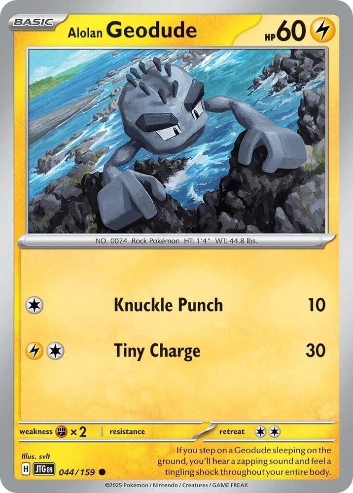 Pokemon Alolan Geodude 44/159 Journey Together
