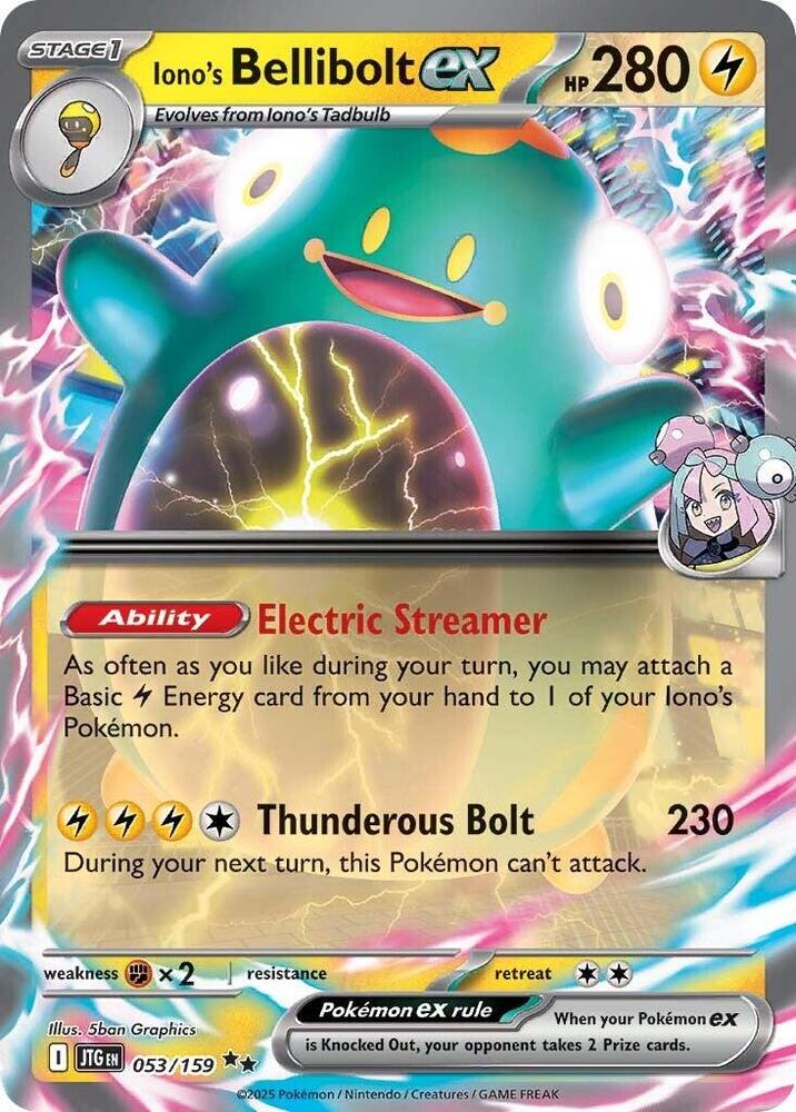 Pokemon Iono's Bellibolt ex 53/159 Journey Together