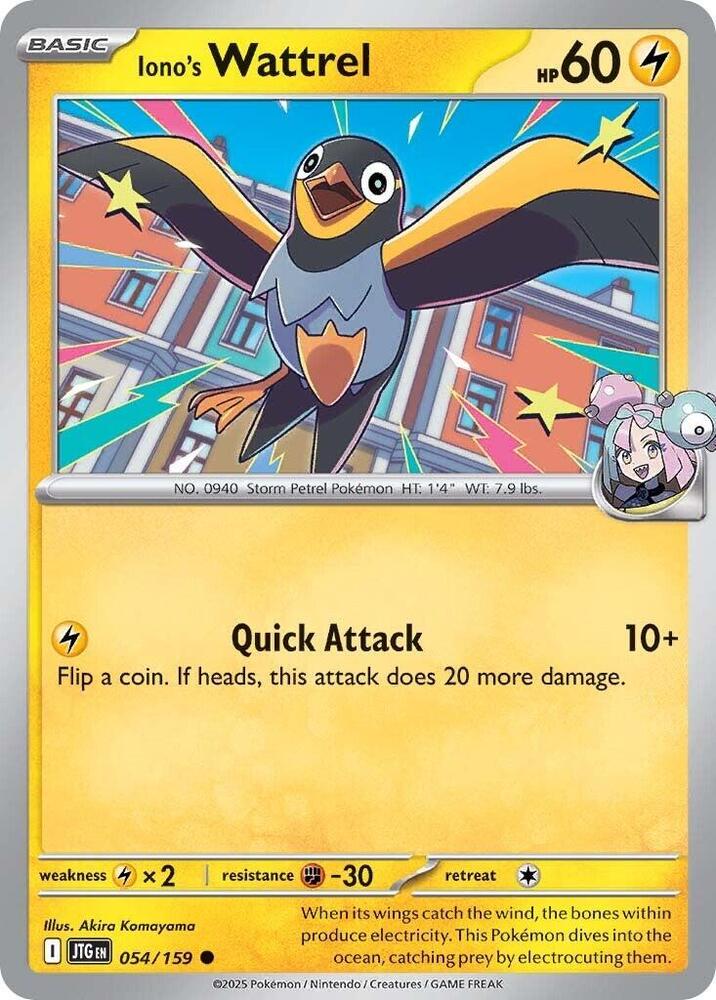 Pokemon Iono's Wattrel 54/159 Journey Together