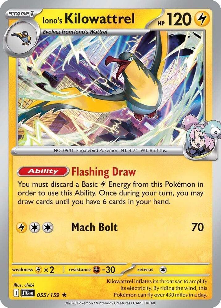 Pokemon Iono's Kilowattrel 55/159 Journey Together