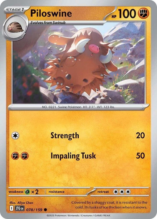 Pokemon Piloswine 78/159 Journey Together