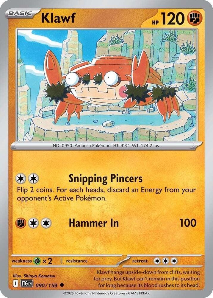 Pokemon Klawf 90/159 Journey Together