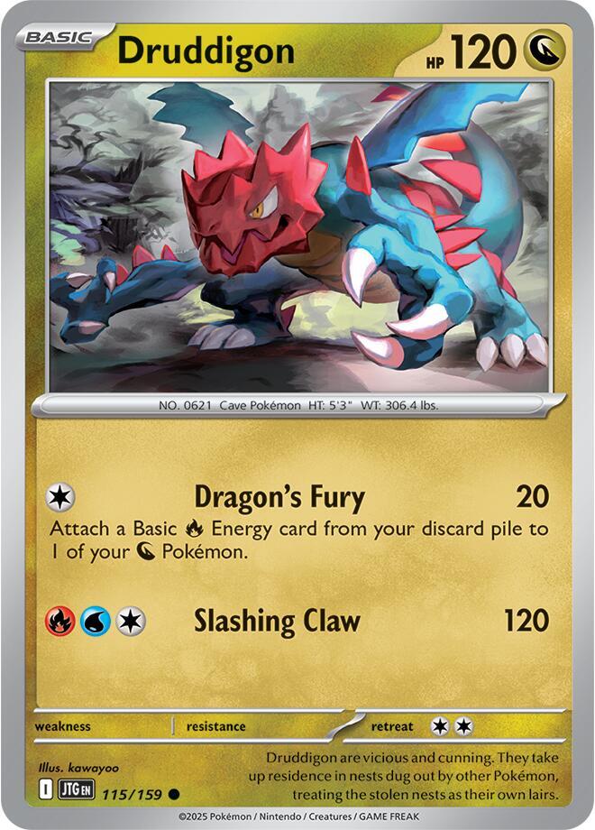 Pokemon Druddigon 115/159 Journey Together