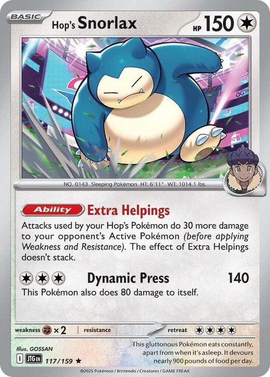 Pokemon Hop's Snorlax 117/159 Journey Together