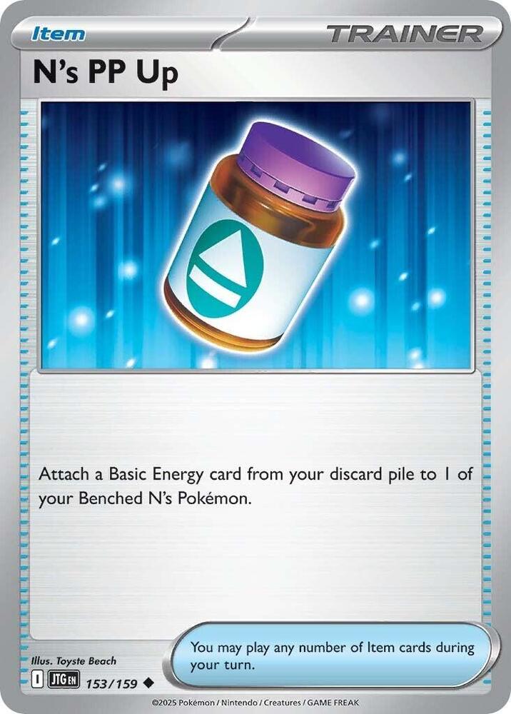Pokemon N's PP Up 153/159 Journey Together