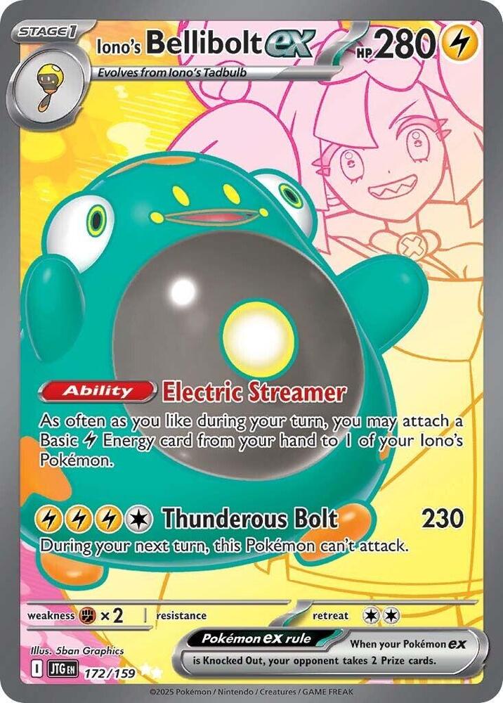 Pokemon Iono's Bellibolt ex 172/159 Journey Together