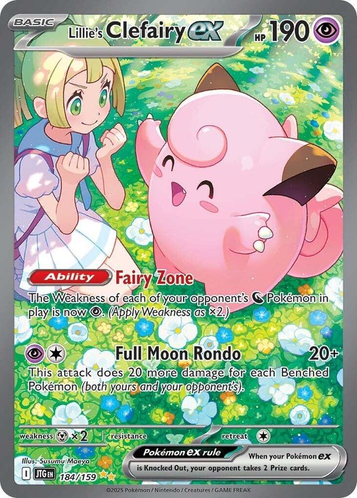 Pokemon Lillie's Clefairy ex 184/159 Journey Together
