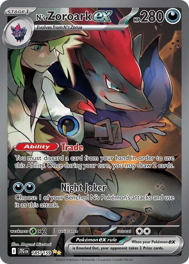 Pokemon N's Zoroark ex 185/159 Journey Together