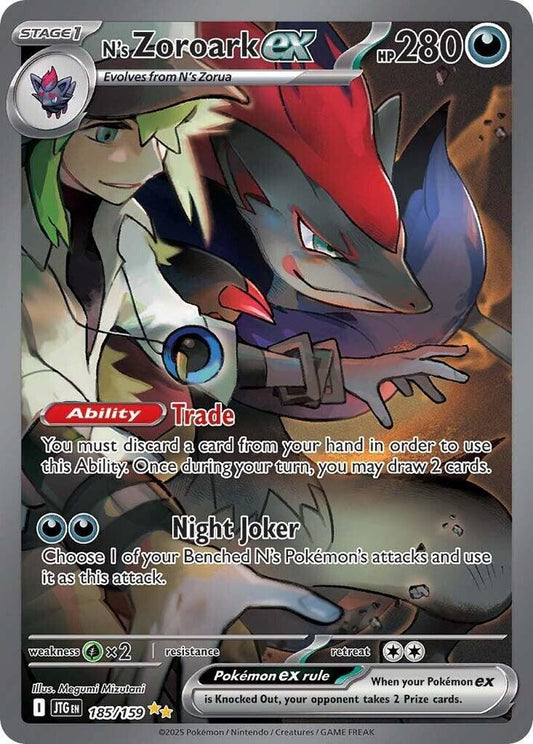 Pokemon N's Zoroark ex 185/159 Journey Together