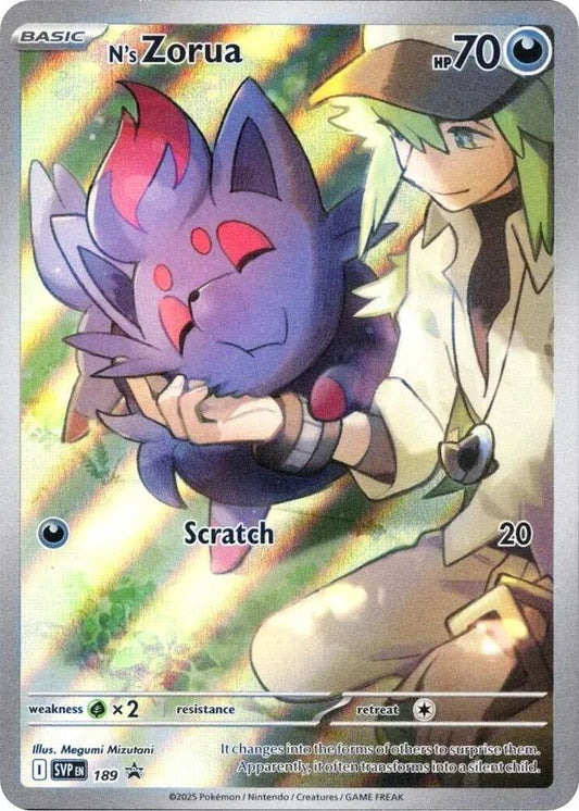 Pokemon N's Zorua 189 SVP Black Star Promos