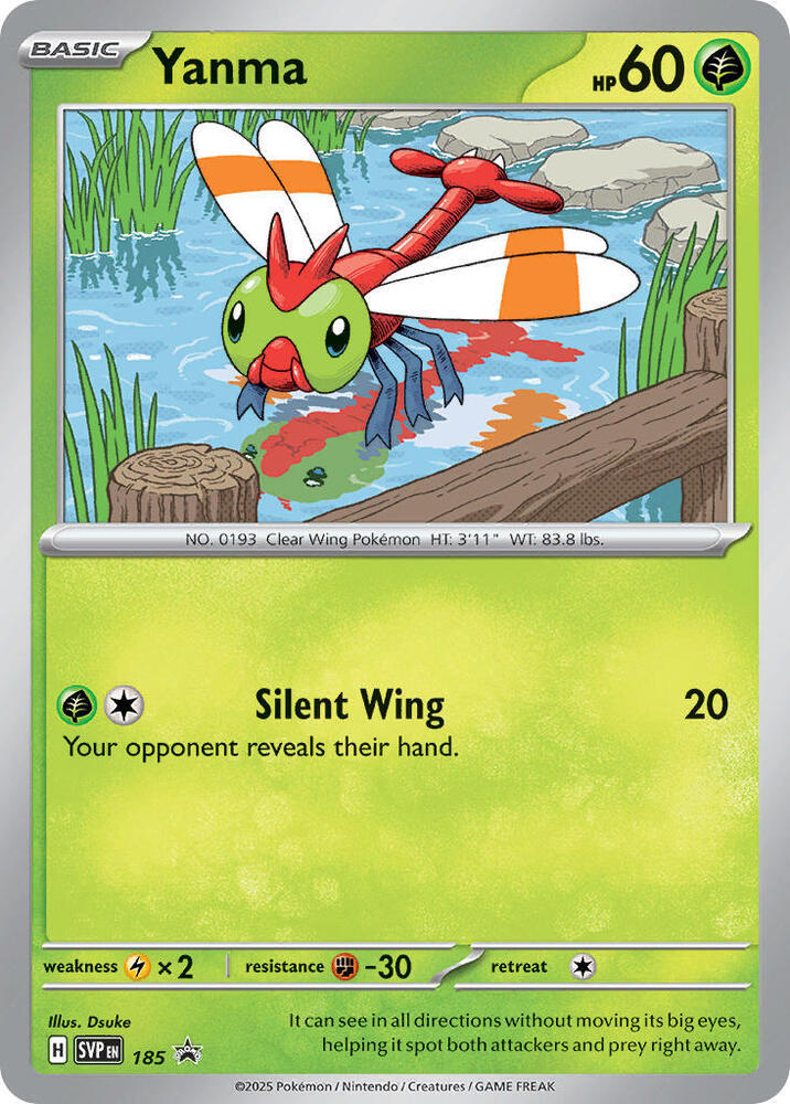 Pokemon Yanma 185 SVP Black Star Promos
