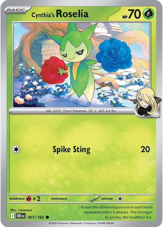Pokemon Cynthia's Roselia 7/182 Destined Rivals
