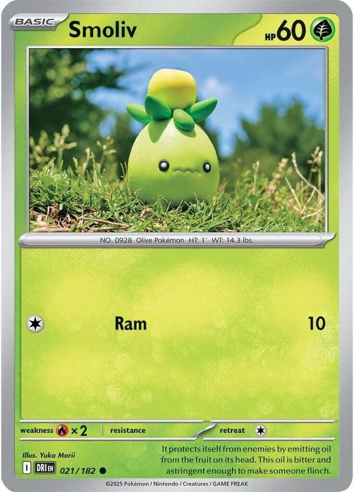 Pokemon Smoliv 21/182 Destined Rivals