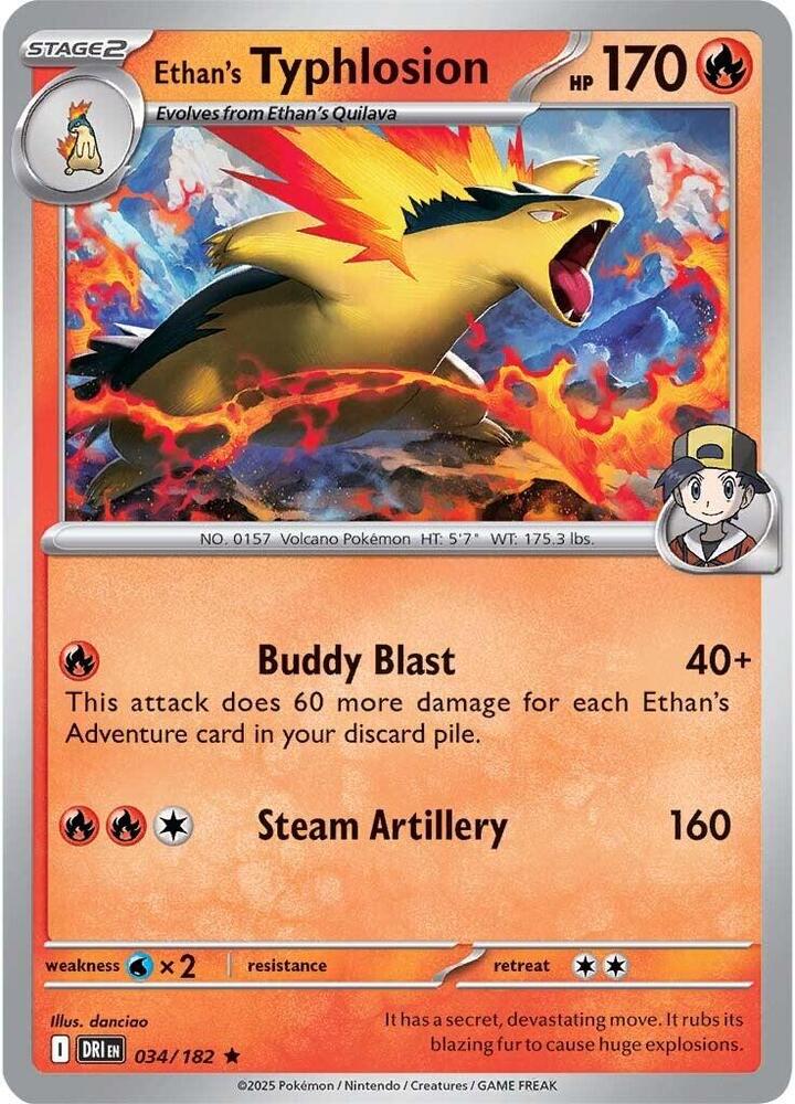 Pokemon Ethan's Typhlosion 34/182 Destined Rivals