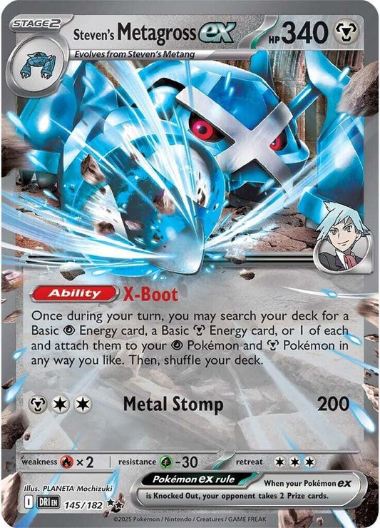Pokemon Steven's Metagross ex 145/182 Destined Rivals