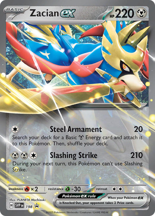 Pokemon Zacian ex 198 SVP Black Star Promos