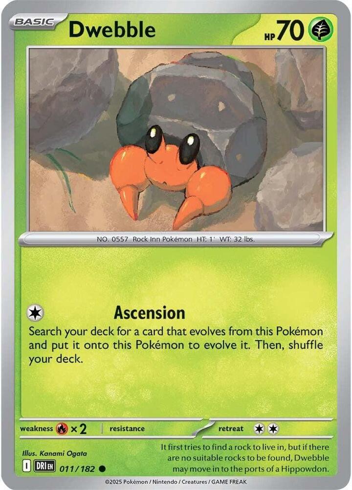 Pokemon Dwebble 11/182 Destined Rivals