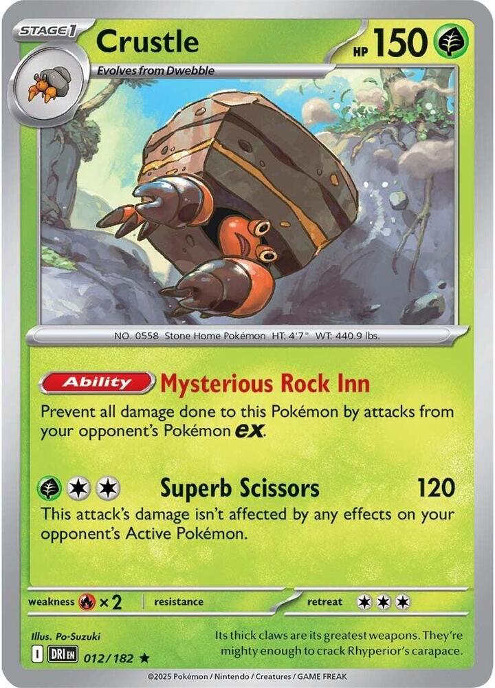Pokemon Crustle 12/182 Destined Rivals