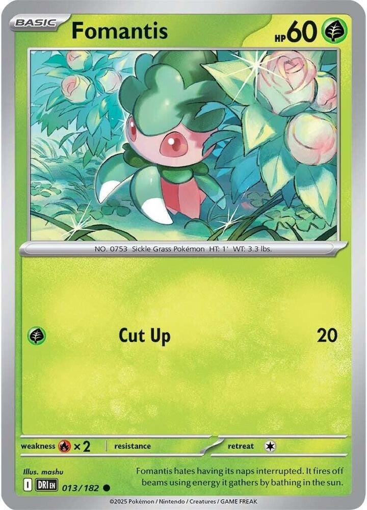 Pokemon Fomantis 13/182 Destined Rivals
