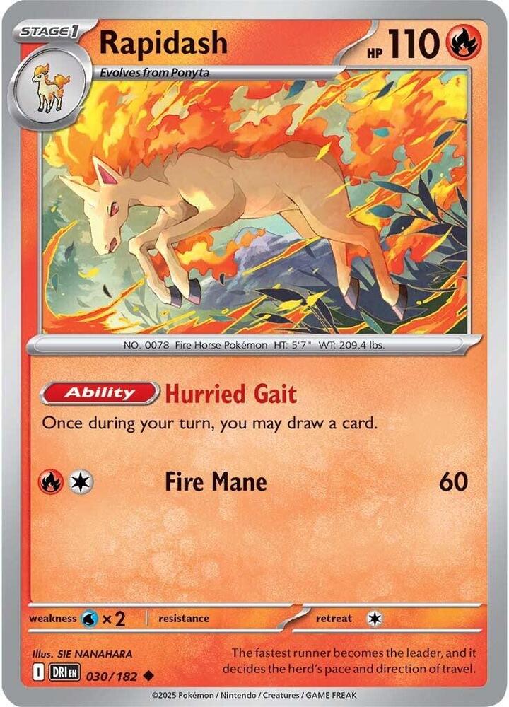 Pokemon Rapidash 30/182 Destined Rivals