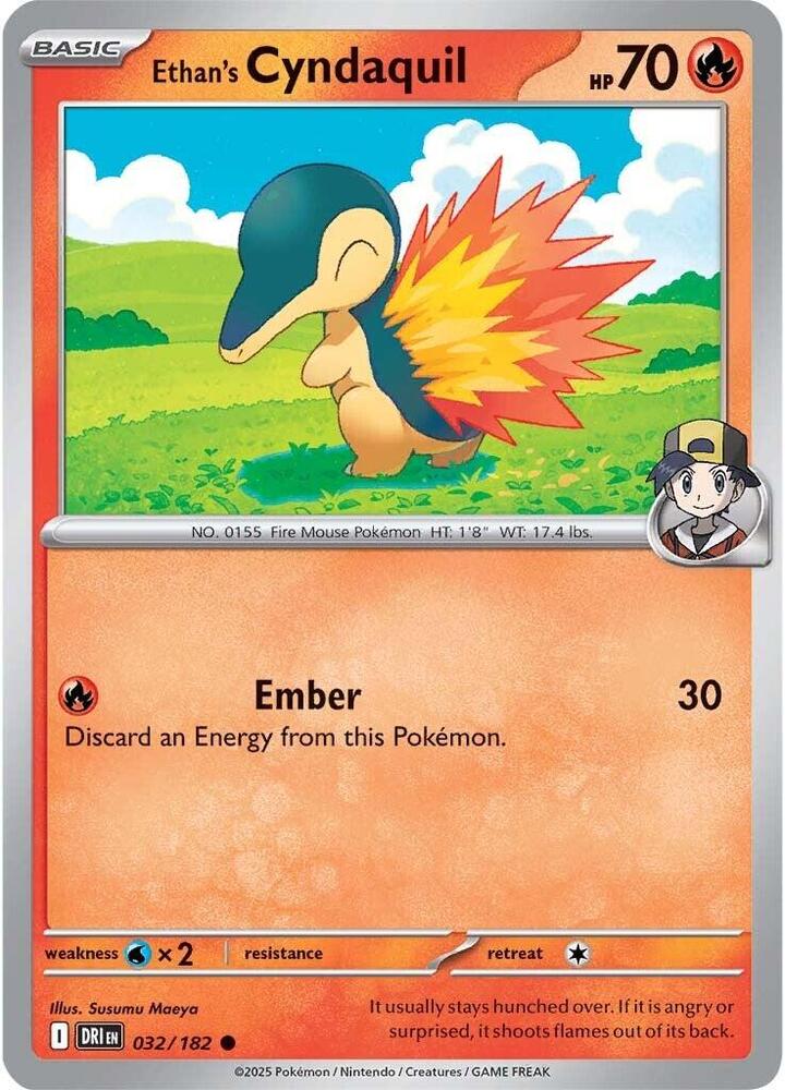 Pokemon Ethan's Cyndaquil 32/182 Destined Rivals
