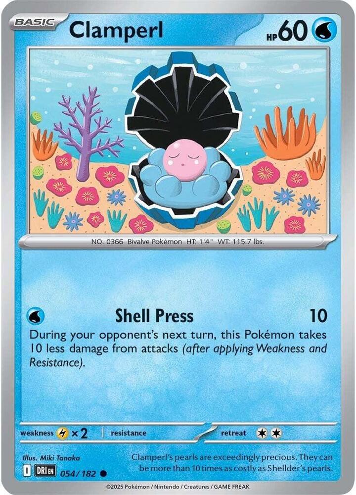 Pokemon Clamperl 54/182 Destined Rivals