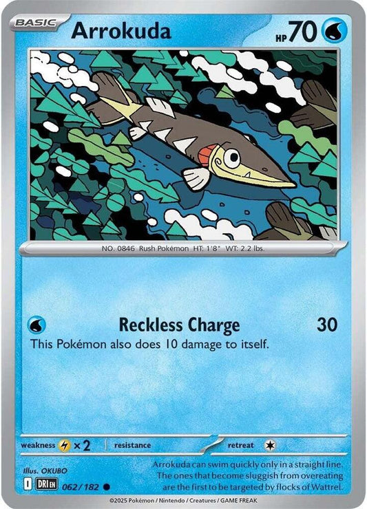 Pokemon Arrokuda 62/182 Destined Rivals