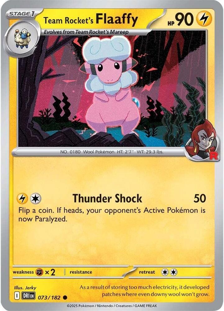 Pokemon Team Rocket's Flaaffy 73/182 Destined Rivals