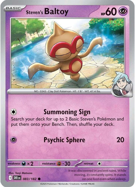 Pokemon Steven's Baltoy 83/182 Destined Rivals