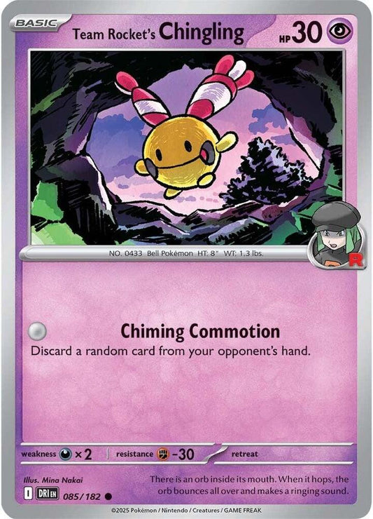 Pokemon Team Rocket's Chingling 85/182 Destined Rivals