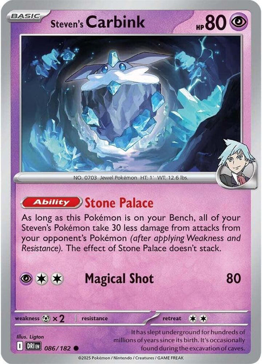 Pokemon Steven's Carbink 86/182 Destined Rivals