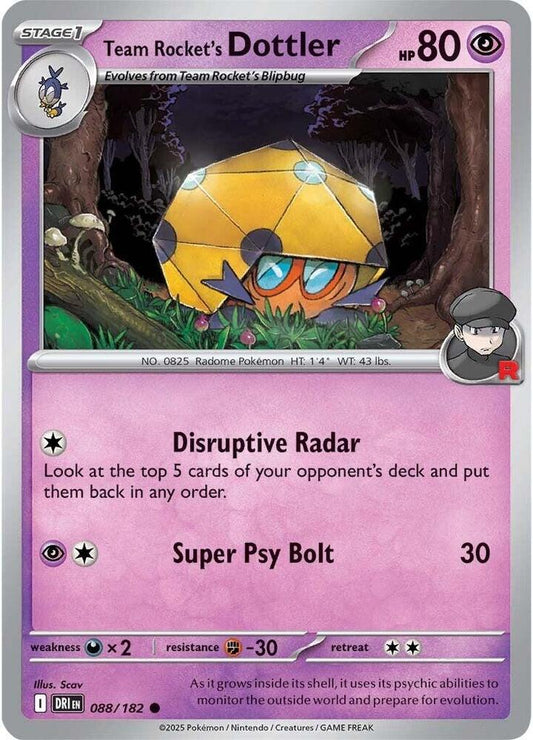 Pokemon Team Rocket's Dottler 88/182 Destined Rivals