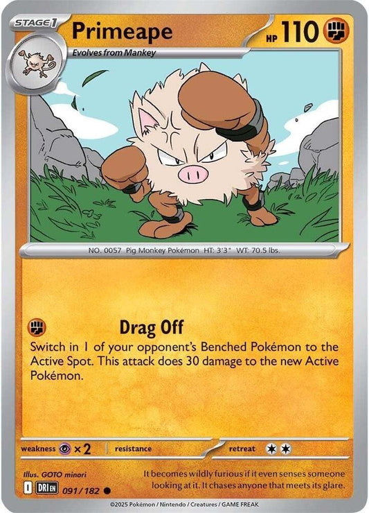 Pokemon Primeape 91/182 Destined Rivals
