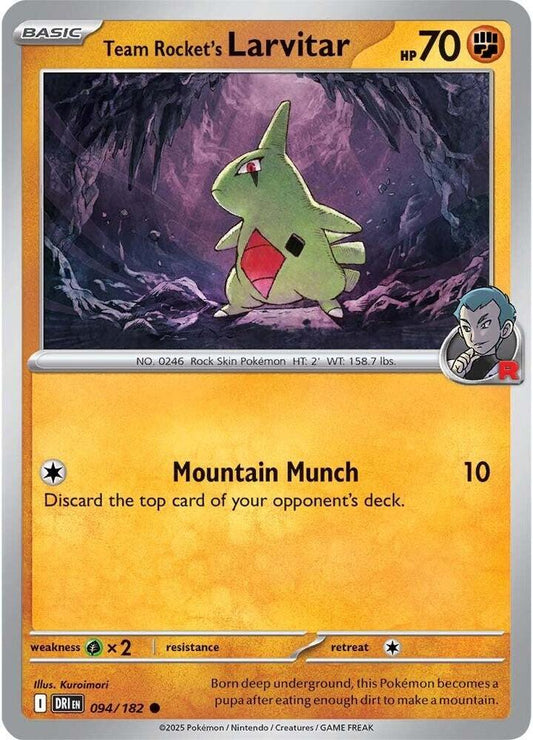 Pokemon Team Rocket's Larvitar 94/182 Destined Rivals