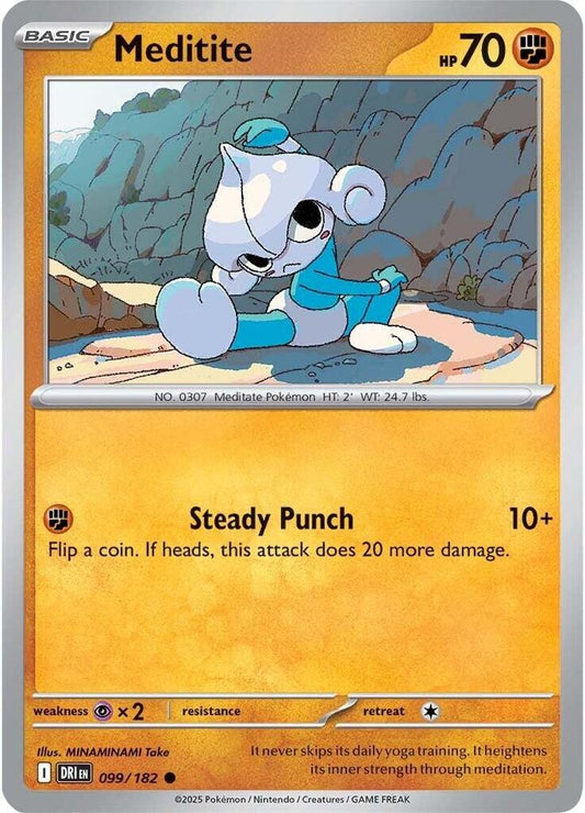 Pokemon Meditite 99/182 Destined Rivals