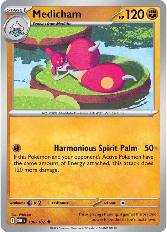 Pokemon Medicham 100/182 Destined Rivals