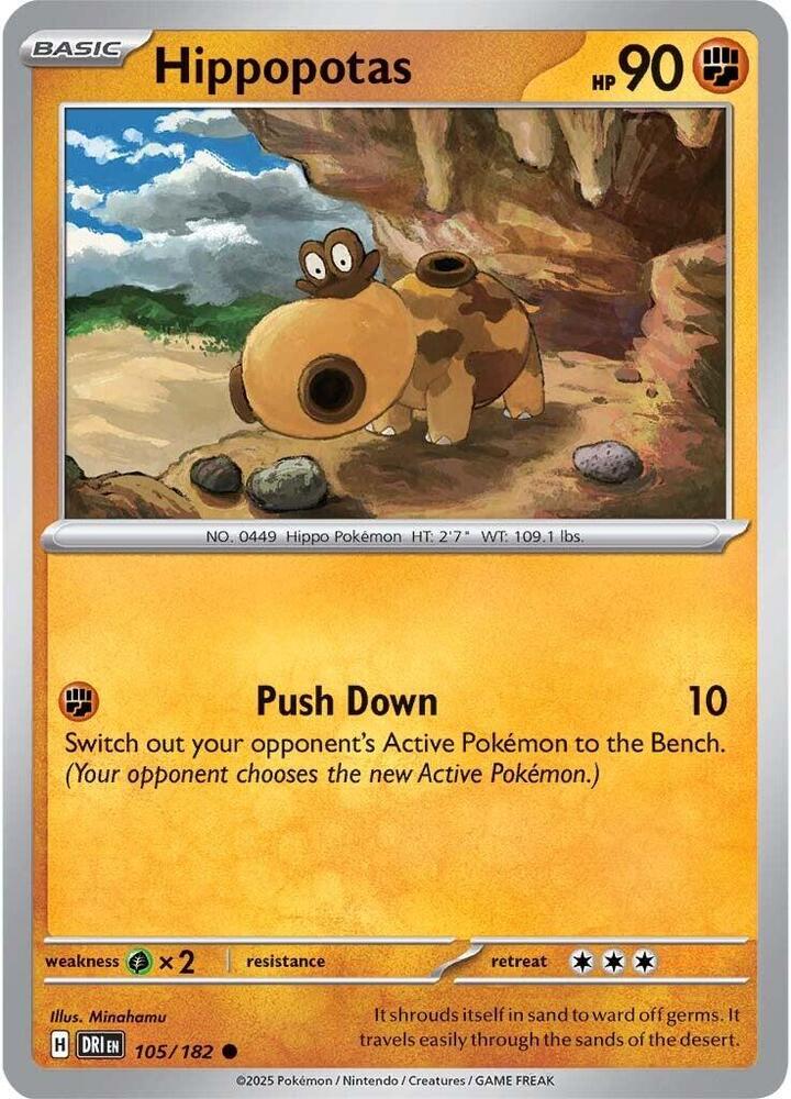 Pokemon Hippopotas 105/182 Destined Rivals