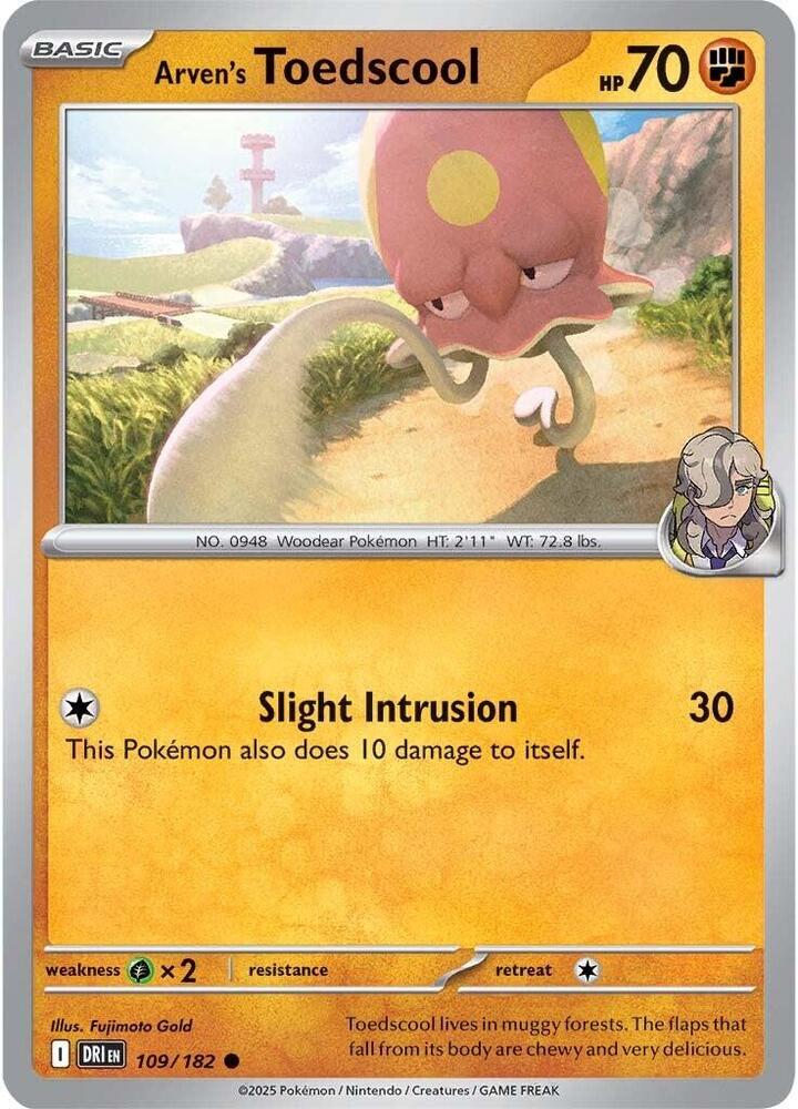 Pokemon Arven's Toedscool 109/182 Destined Rivals