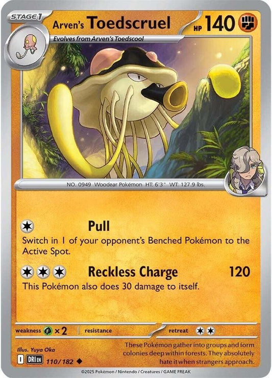 Pokemon Arven's Toedscruel 110/182 Destined Rivals