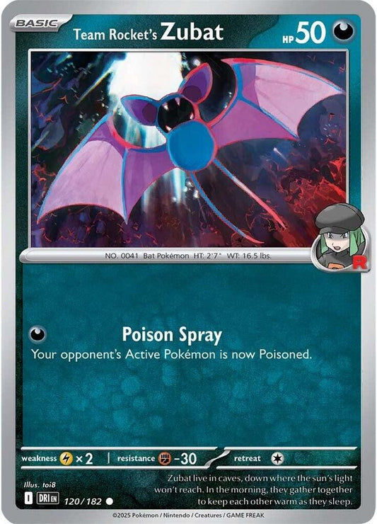 Pokemon Team Rocket's Zubat 120/182 Destined Rivals