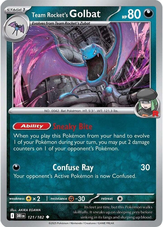 Pokemon Team Rocket's Golbat 121/182 Destined Rivals