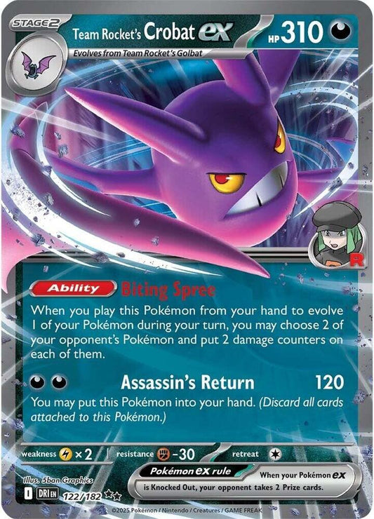 Pokemon Team Rocket's Crobat ex 122/182 Destined Rivals
