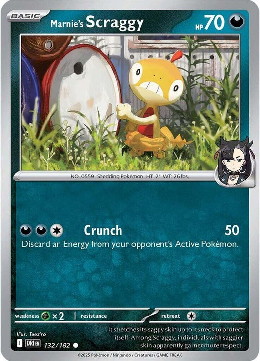Pokemon Marnie's Scraggy 132/182 Destined Rivals