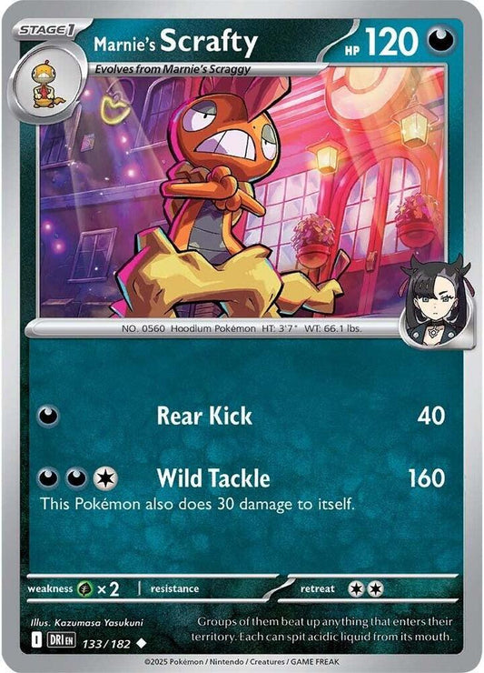 Pokemon Marnie's Scrafty 133/182 Destined Rivals