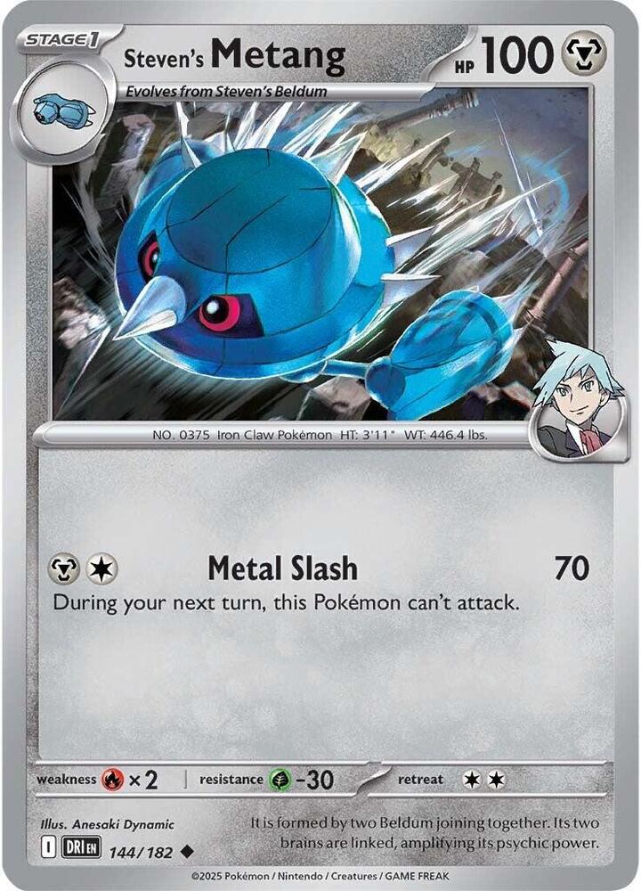 Pokemon Steven's Metang 144/182 Destined Rivals