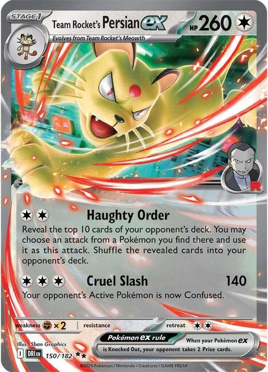 Pokemon Team Rocket's Persian ex 150/182 Destined Rivals