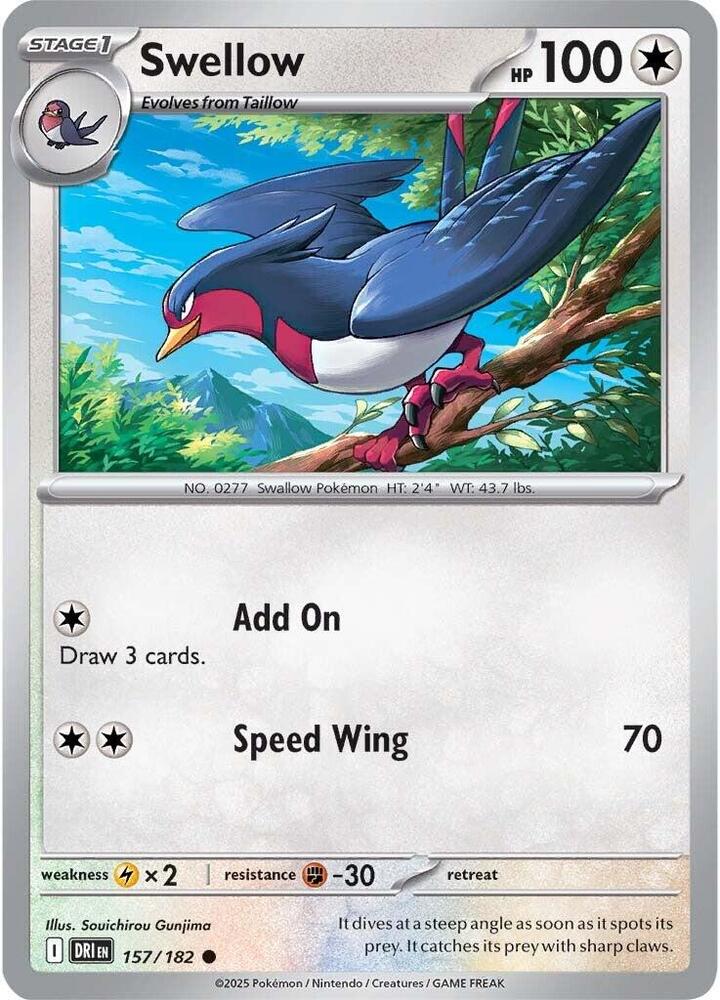 Pokemon Swellow 157/182 Destined Rivals